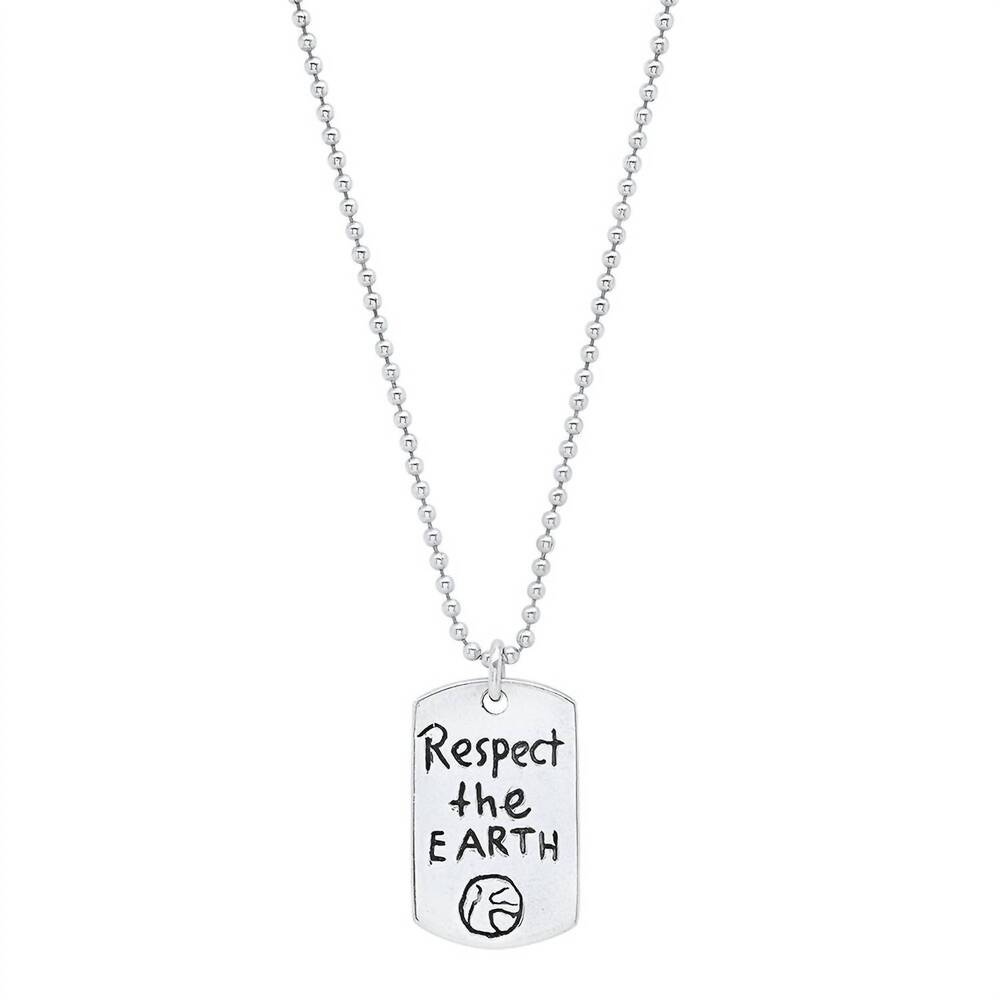 NEW JESSICA ELLIOT women's sterling "resolutions we can all keep" dogtags max ne